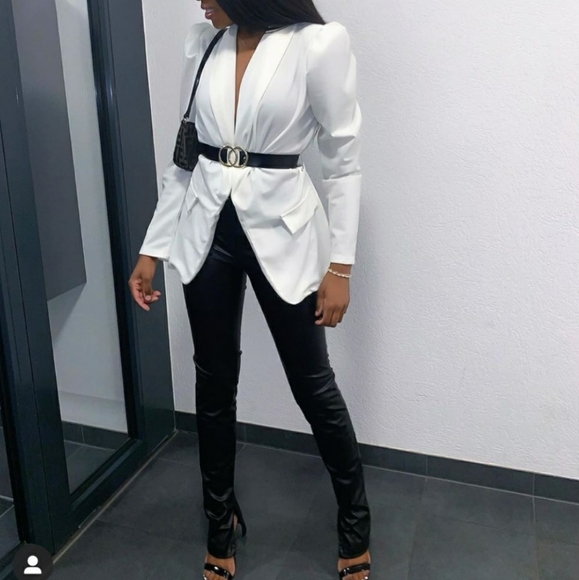 Zara Extra Long Faux Leather Leggings Pants - Picture 11 of 15